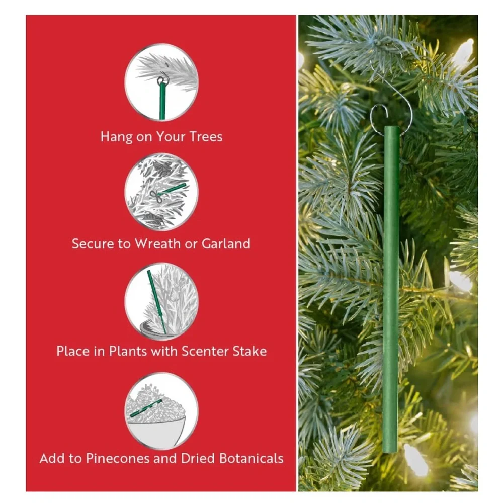 White Winter Fir Scented Ornaments, 3 packs, 18 ornaments, Christmas Tree Scent